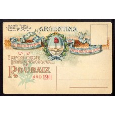 SANTA FE PATRIOTICA TARJETA POSTAL HERMOSA PUERTO 1911